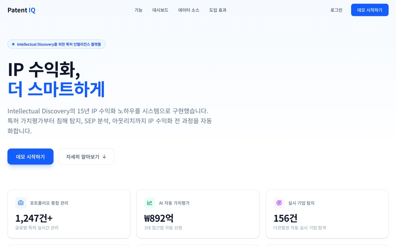 PatentIQ 미리보기
