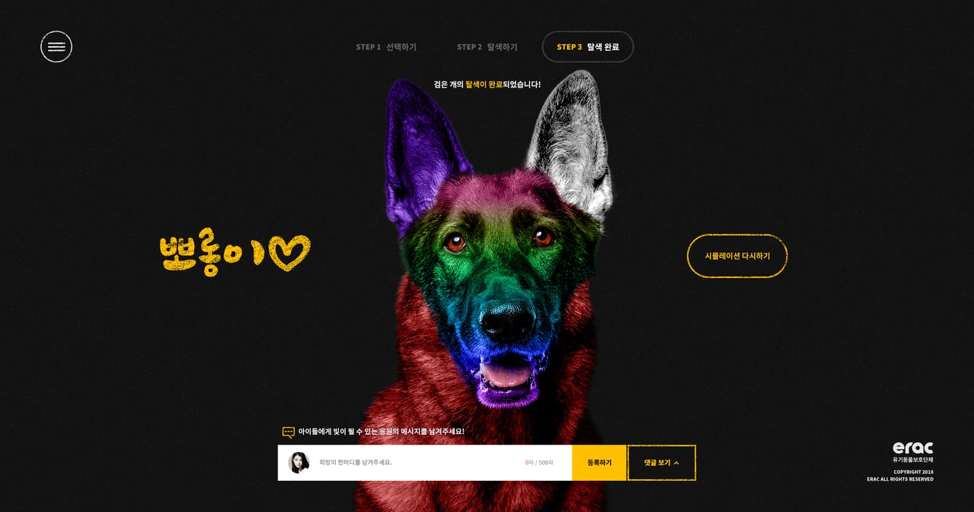 케어(CARE) '블랙독 캠페인' UX/UI 구축 7